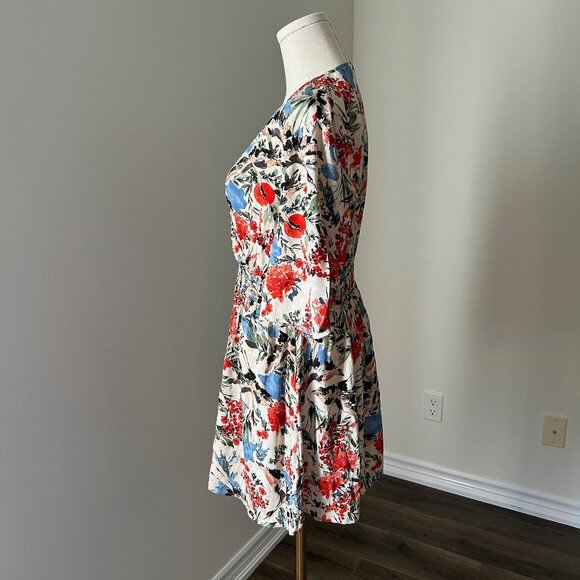EUC Zara Patterned Mini Dress, Size M Floral Cocktail Dress Zara Party Dress - Picture 3 of 14
